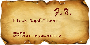 Fleck Napóleon névjegykártya